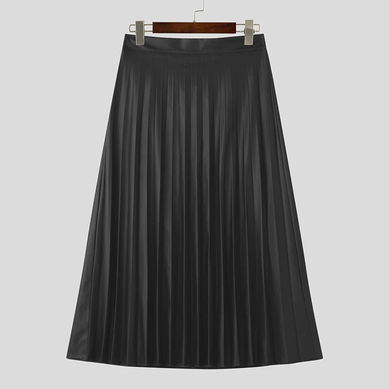 Sophisticated Pleated Maxi Skirt for Men