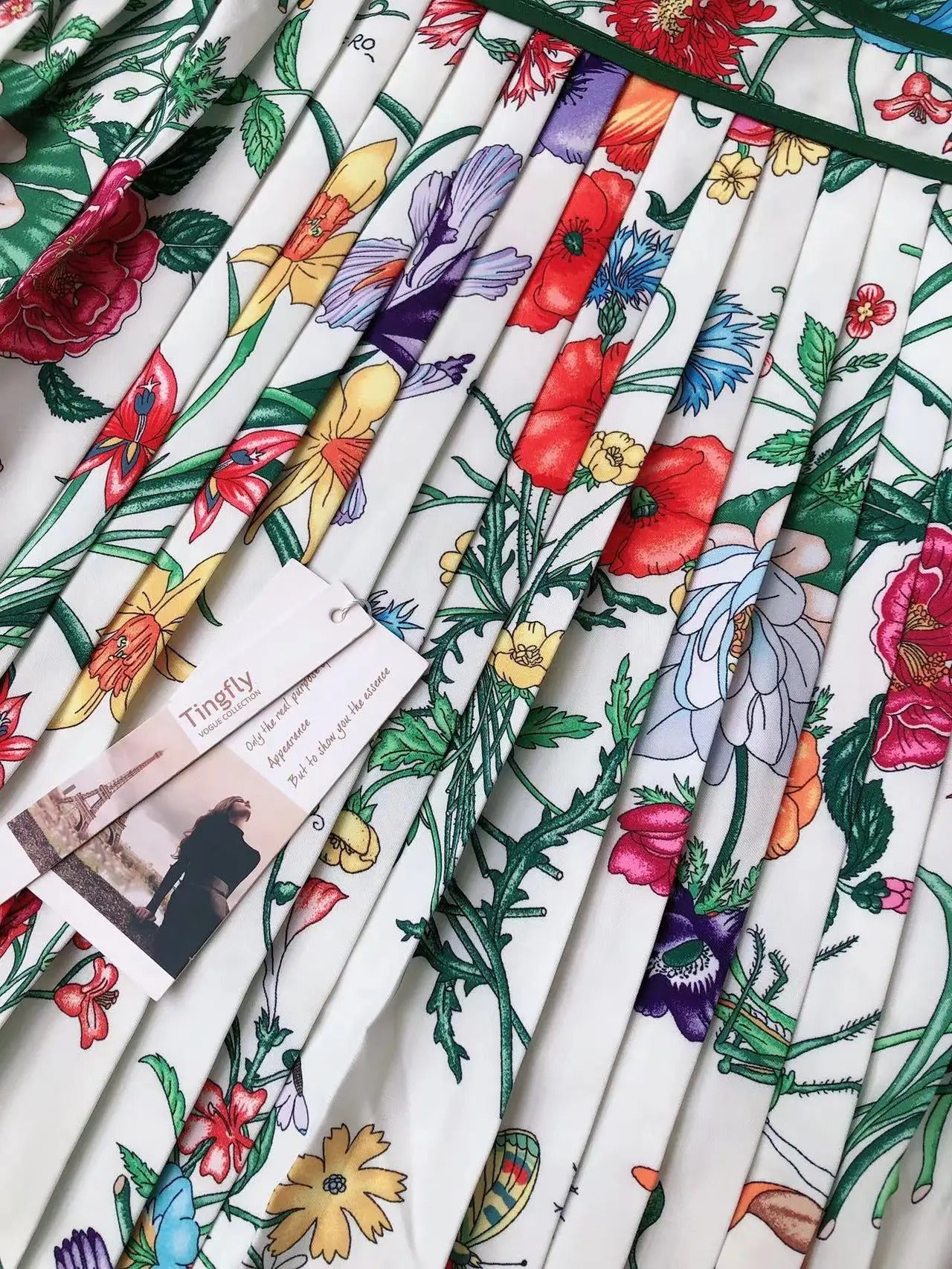 Botanical Print Shirtwaist Midi Dress