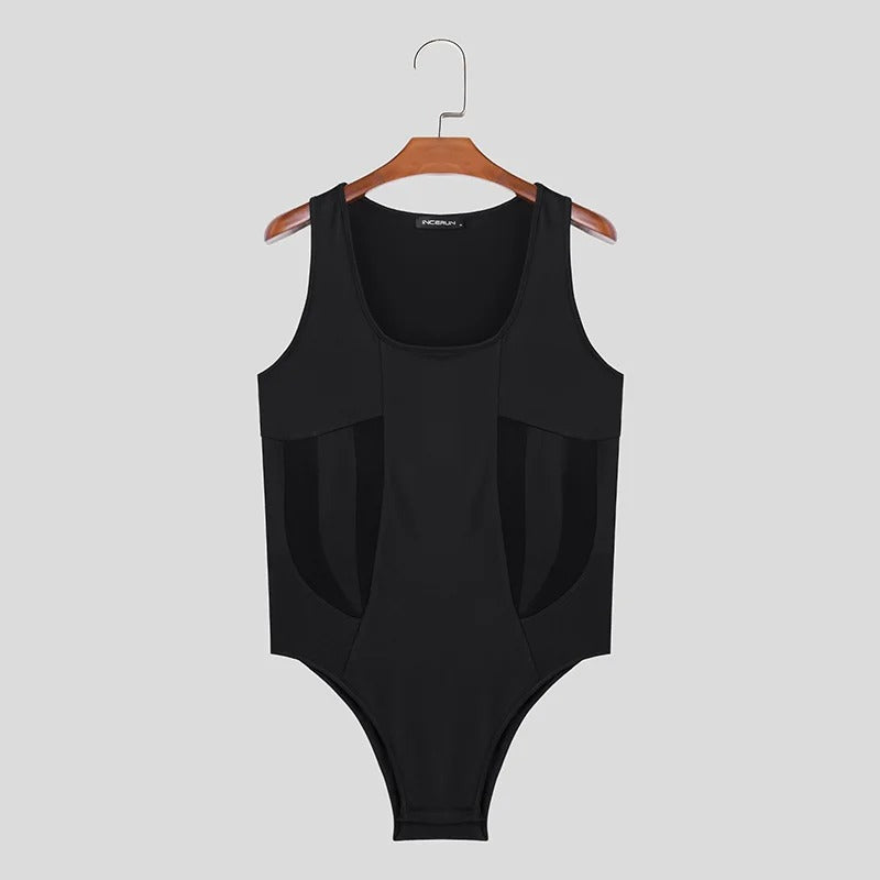 Contemporary Sheer Panel Muscle bodysuit