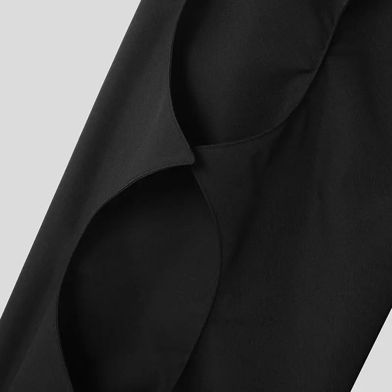 Architectural Wave High-Waisted Trousers