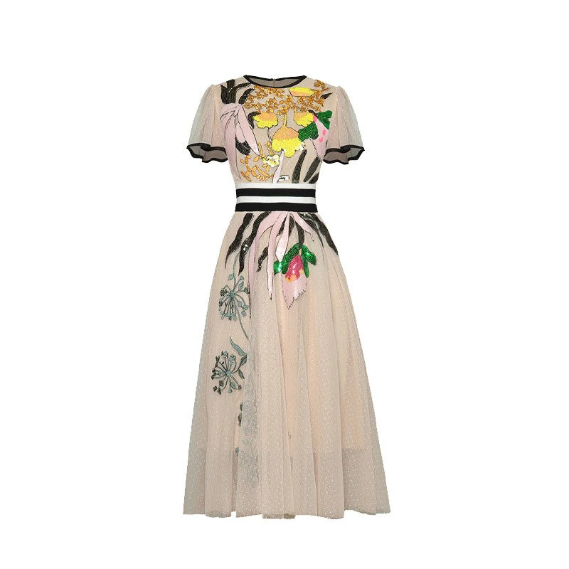 Enchanted Garden Tulle Midi Dress