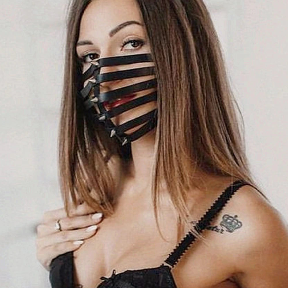 Leather Harness Face Mask