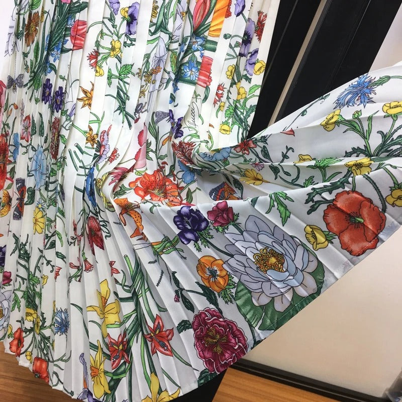 Botanical Print Shirtwaist Midi Dress