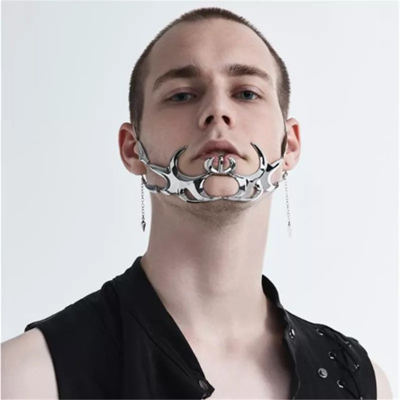 Cyber Punk Fluid Mask Earrings 2