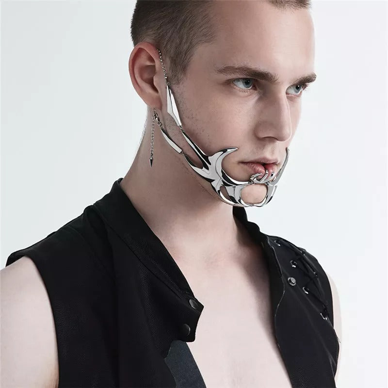 Cyber Punk Fluid Mask Earrings 3