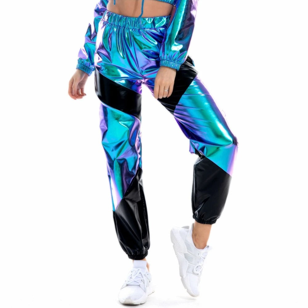 High-Waist Holographic Joggers3