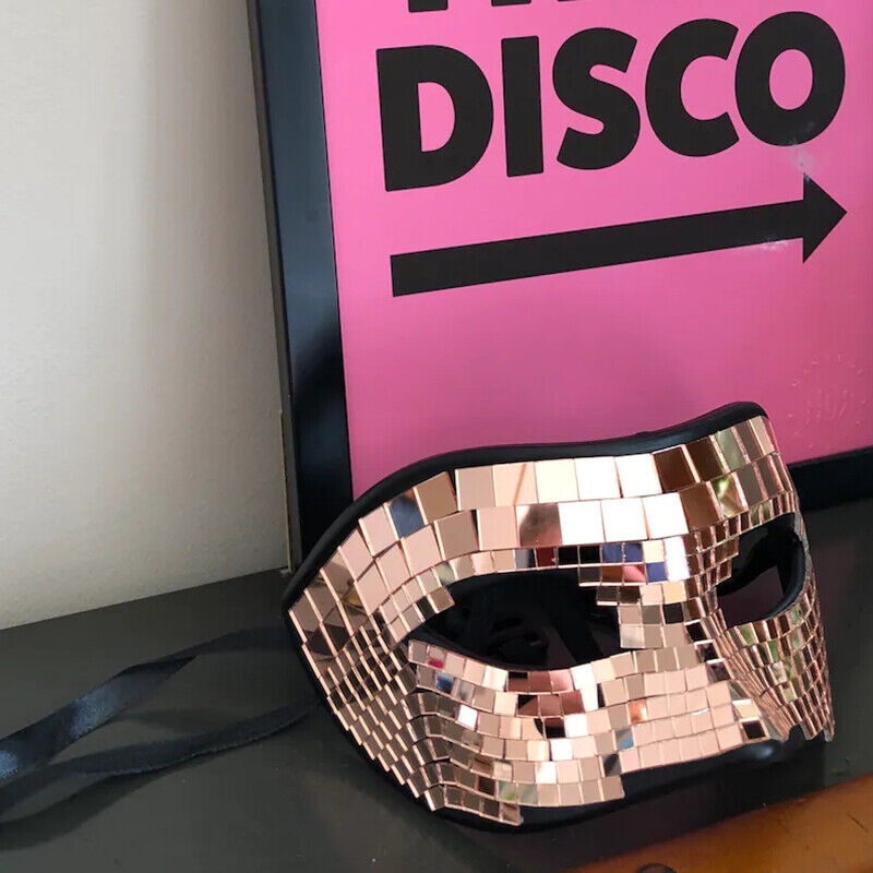 Disco Ball Glitter Mirror Face Mask 2