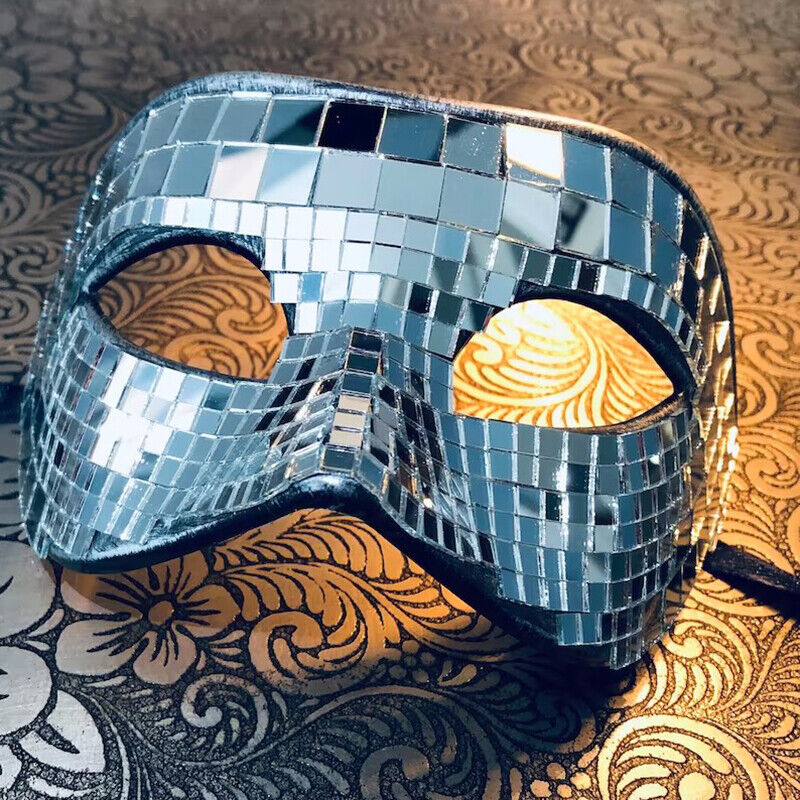 Disco Ball Glitter Mirror Face Mask
